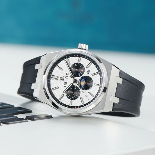 Elevate your wristwear with the OBLVLO Luxury Mechanical Watch, crafted for those who appreciate precision and sophistication.