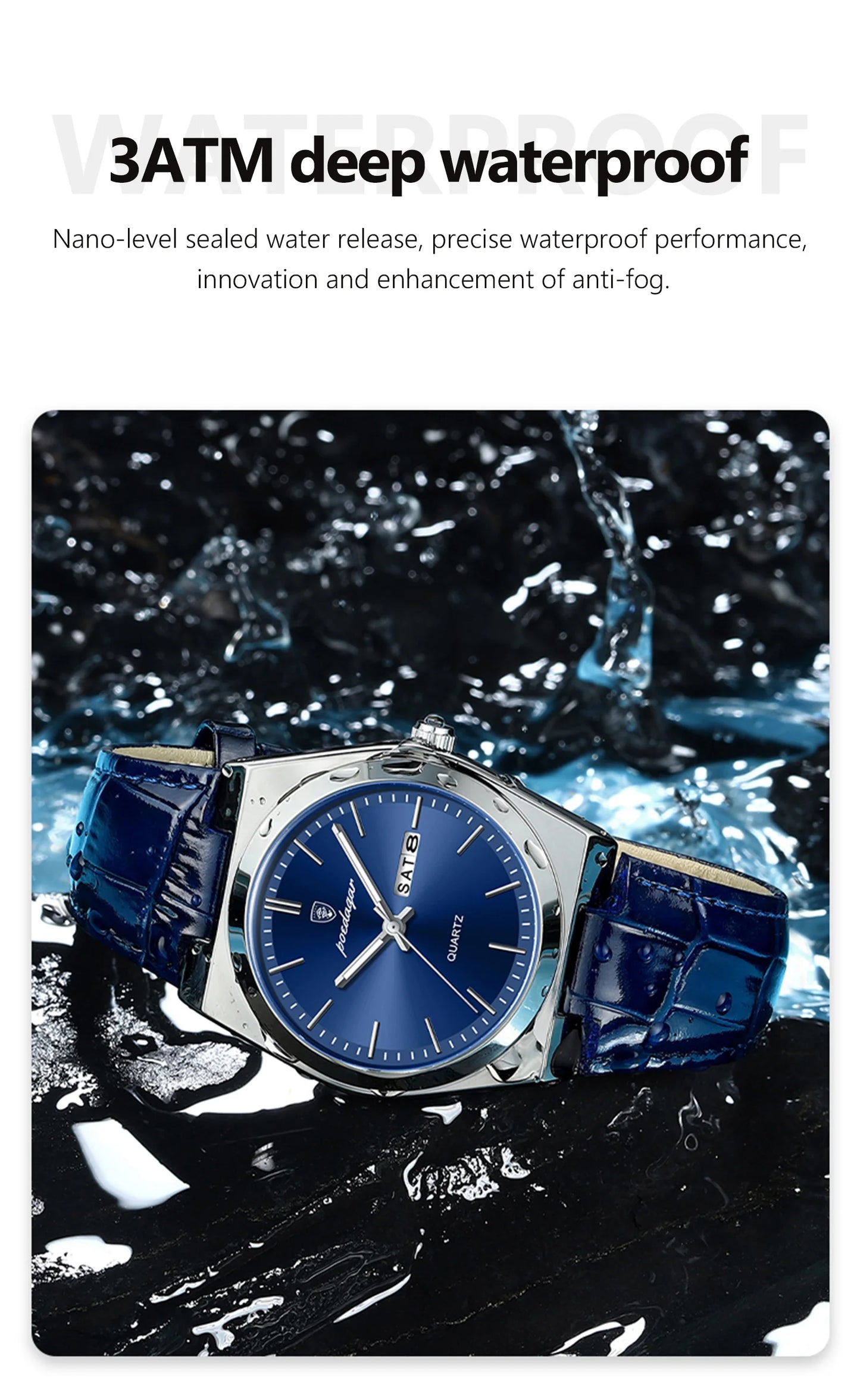 POEDAGAR Men’s Luxury Quartz Watch – Classic Elegance for Everyday Confidence