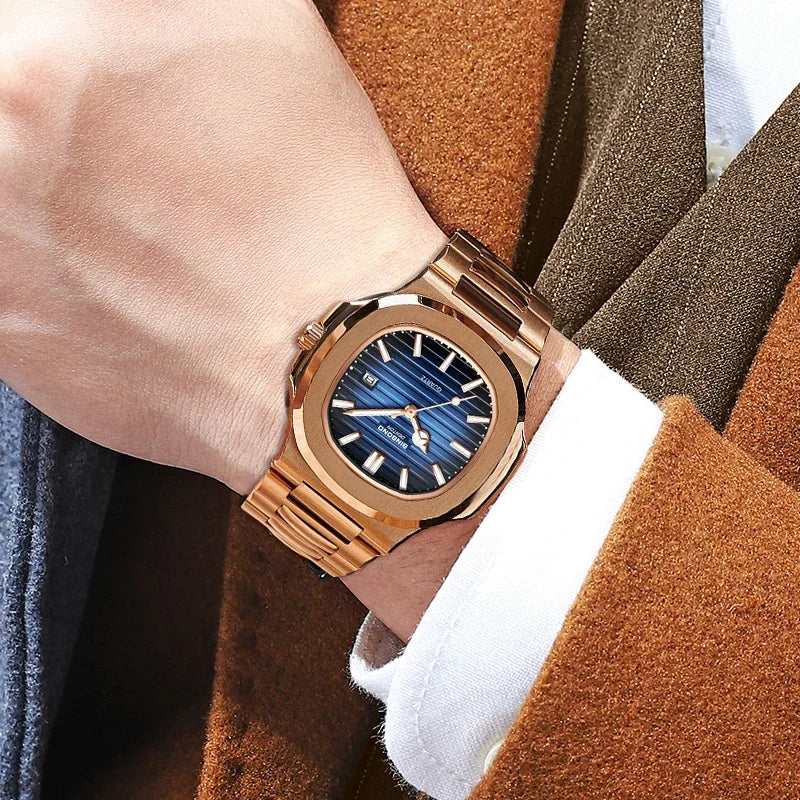 Men’s Rose Gold Quartz Watch – Effortless Style, Everyday Luxury