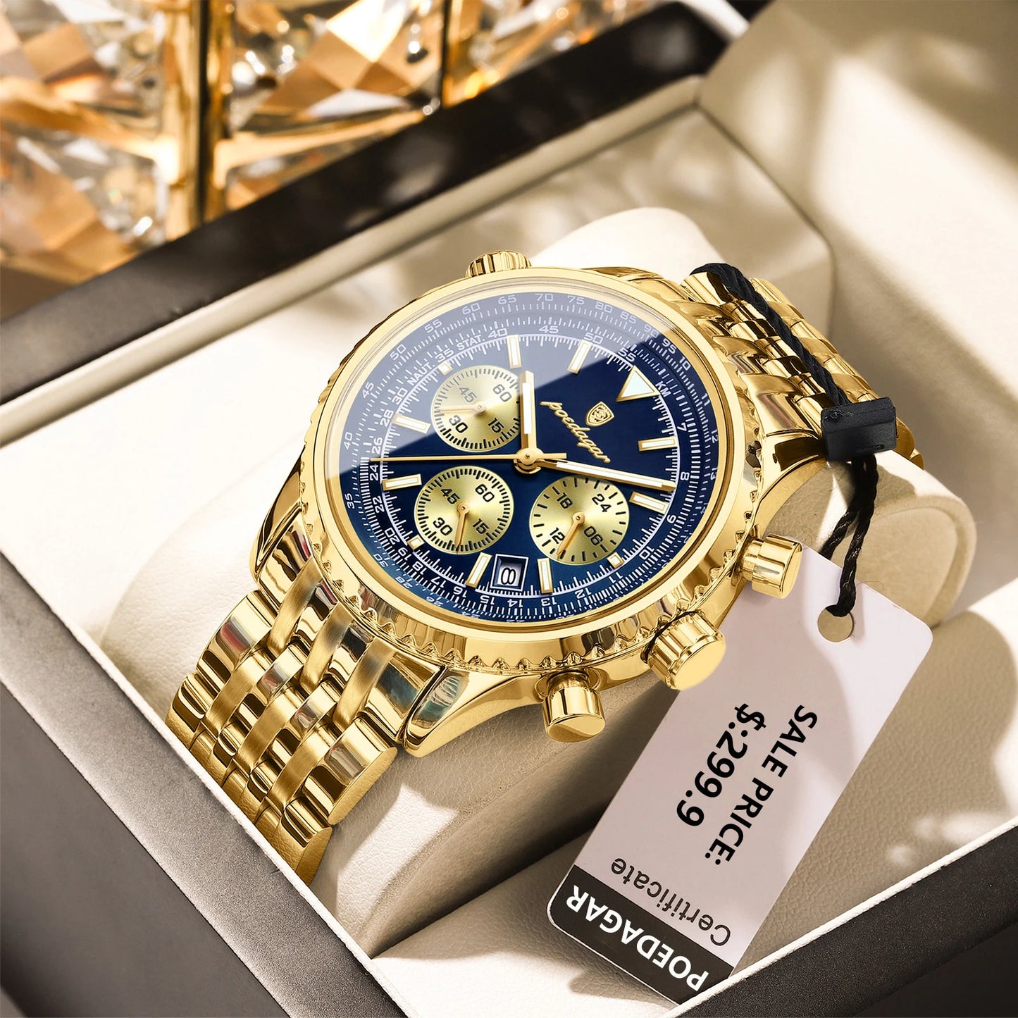 POEDAGAR Men’s Luxury Chronograph Watch – Bold. Precise. Ready for Anything.
