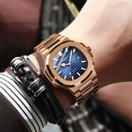 Men’s Rose Gold Quartz Watch – Effortless Style, Everyday Luxury