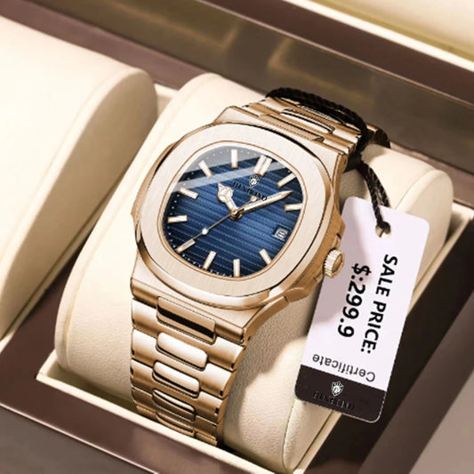 Men’s Rose Gold Quartz Watch – Effortless Style, Everyday Luxury