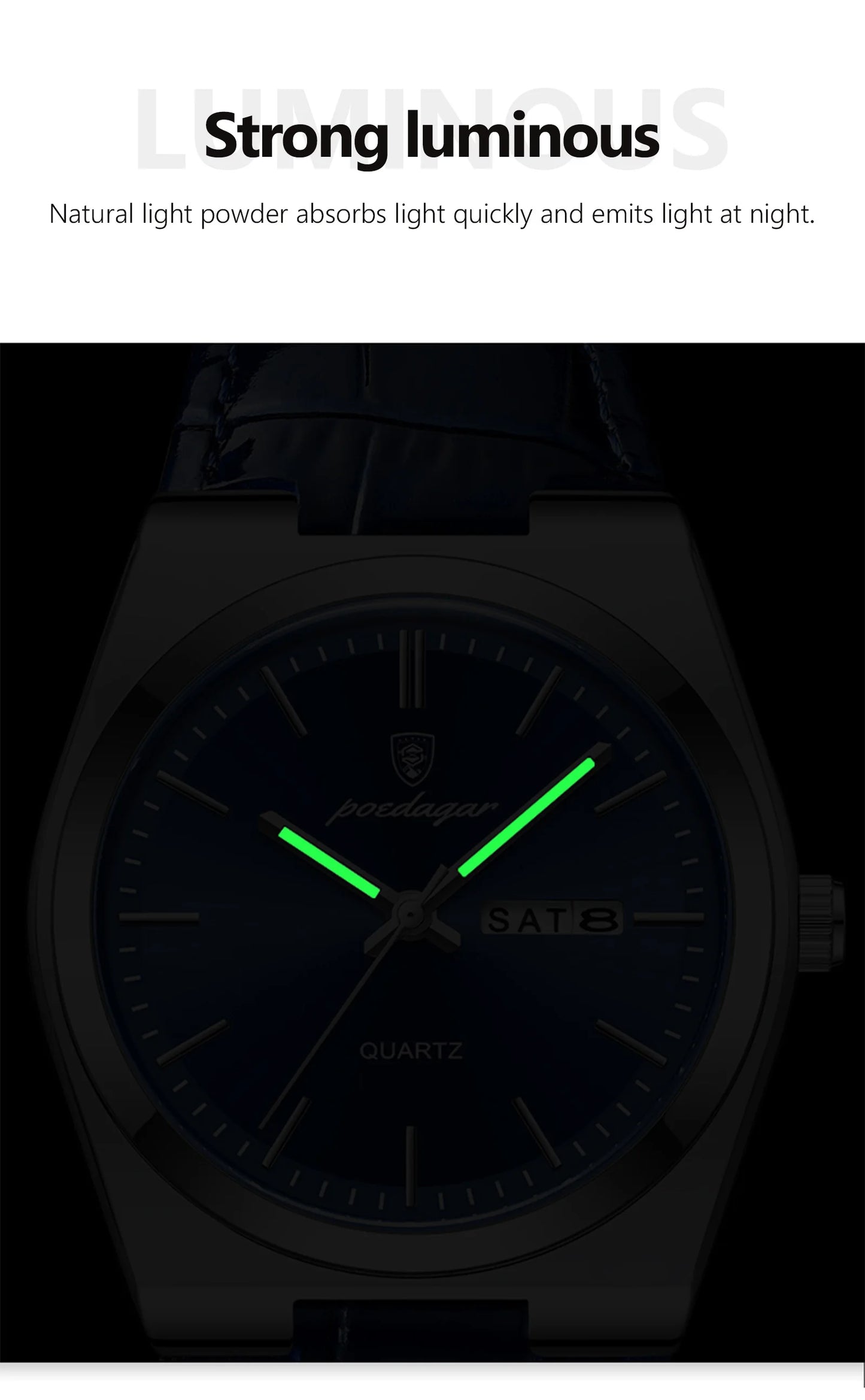 POEDAGAR Men’s Luxury Quartz Watch – Classic Elegance for Everyday Confidence