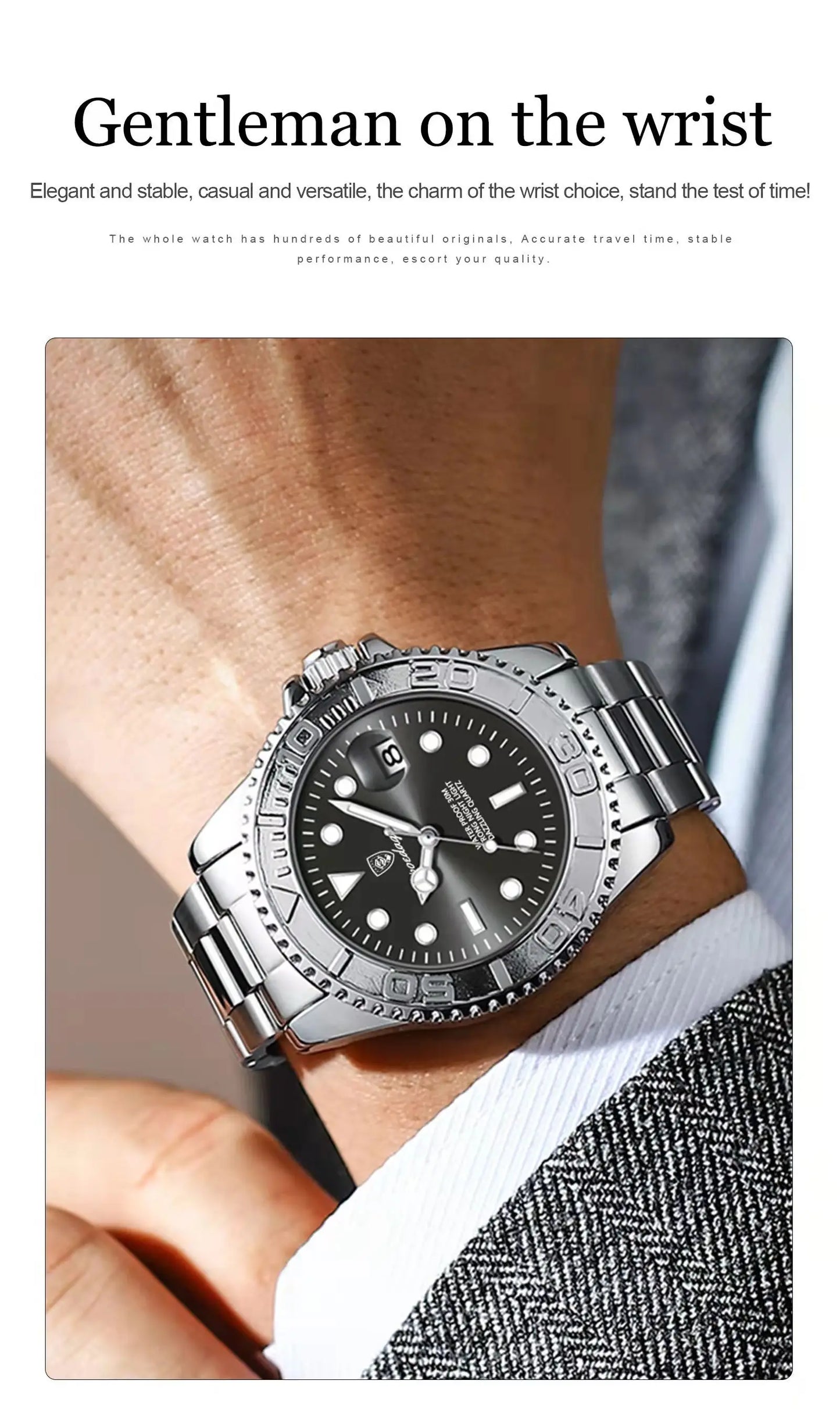 POEDAGAR Men’s Luxury Quartz Watch – Strength in Every Second