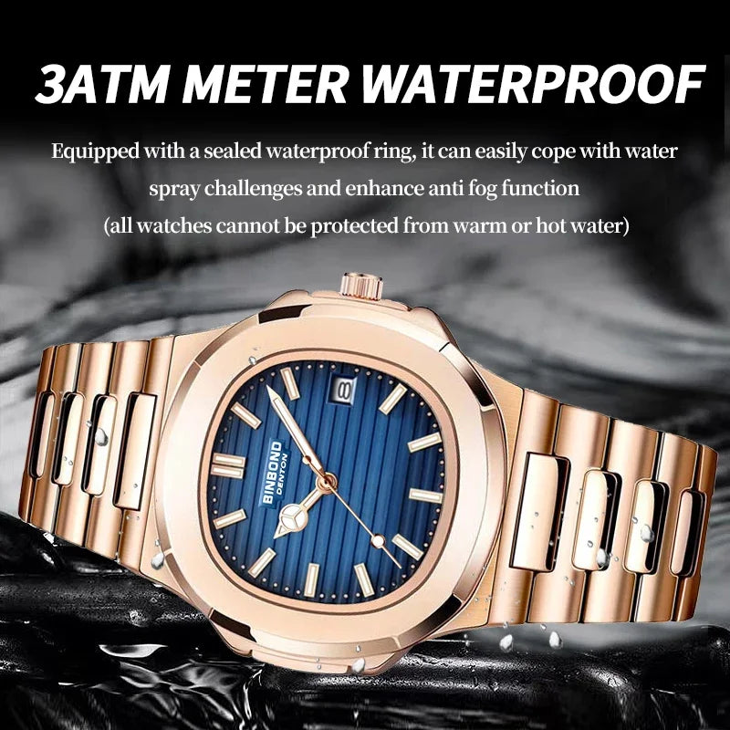 Men’s Rose Gold Quartz Watch – Effortless Style, Everyday Luxury