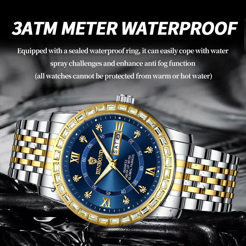 BINBOND Men’s Quartz Watch – Style Meets Everyday Performance