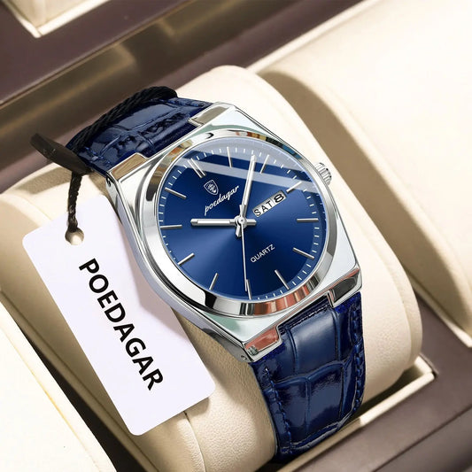 POEDAGAR Men’s Luxury Quartz Watch – Classic Elegance for Everyday Confidence