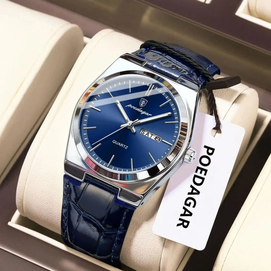 POEDAGAR Men’s Luxury Quartz Watch – Classic Elegance for Everyday Confidence
