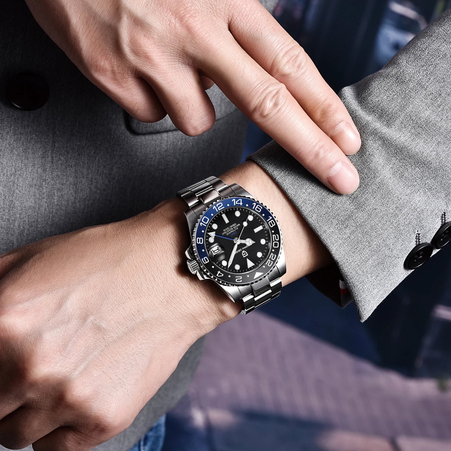PAGANI DESIGN V3 Version GMT Watches Men's Luxury Sapphire Automatic Mechanical Watch 40MM Stainless Steel Waterproof Watch