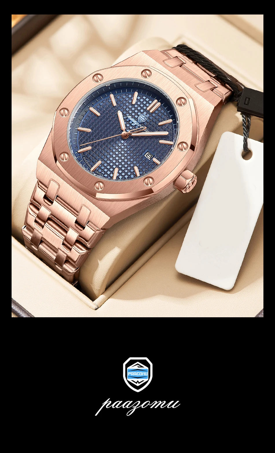 PAAZOMU Men’s Luxury Business Watch – Strength Meets Sophistication