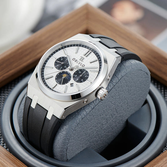 Elevate your wristwear with the OBLVLO Luxury Mechanical Watch, crafted for those who appreciate precision and sophistication.