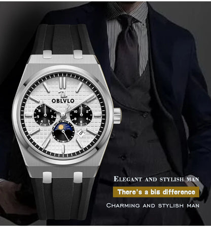 Elevate your wristwear with the OBLVLO Luxury Mechanical Watch, crafted for those who appreciate precision and sophistication.