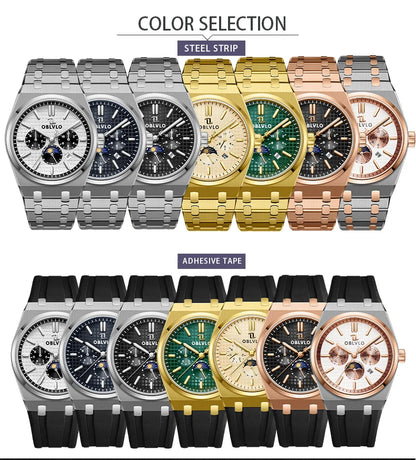 Elevate your wristwear with the OBLVLO Luxury Mechanical Watch, crafted for those who appreciate precision and sophistication.