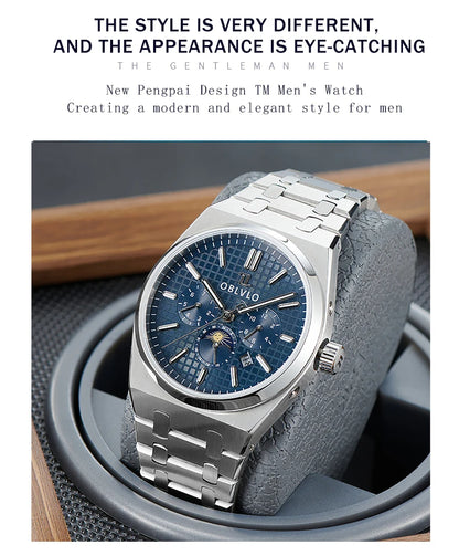Elevate your wristwear with the OBLVLO Luxury Mechanical Watch, crafted for those who appreciate precision and sophistication.