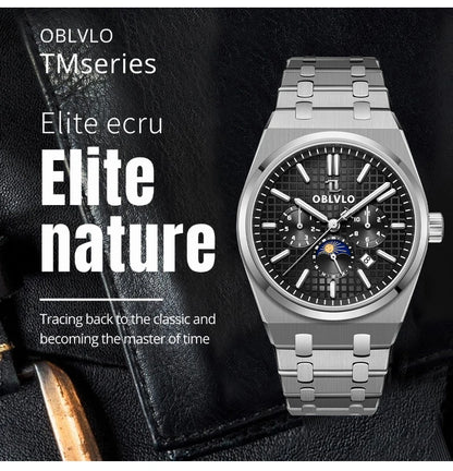 Elevate your wristwear with the OBLVLO Luxury Mechanical Watch, crafted for those who appreciate precision and sophistication.