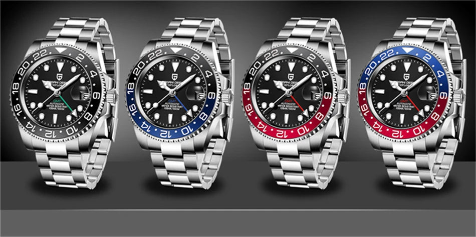 PAGANI DESIGN V3 Version GMT Watches Men's Luxury Sapphire Automatic Mechanical Watch 40MM Stainless Steel Waterproof Watch