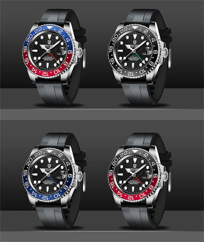 PAGANI DESIGN V3 Version GMT Watches Men's Luxury Sapphire Automatic Mechanical Watch 40MM Stainless Steel Waterproof Watch