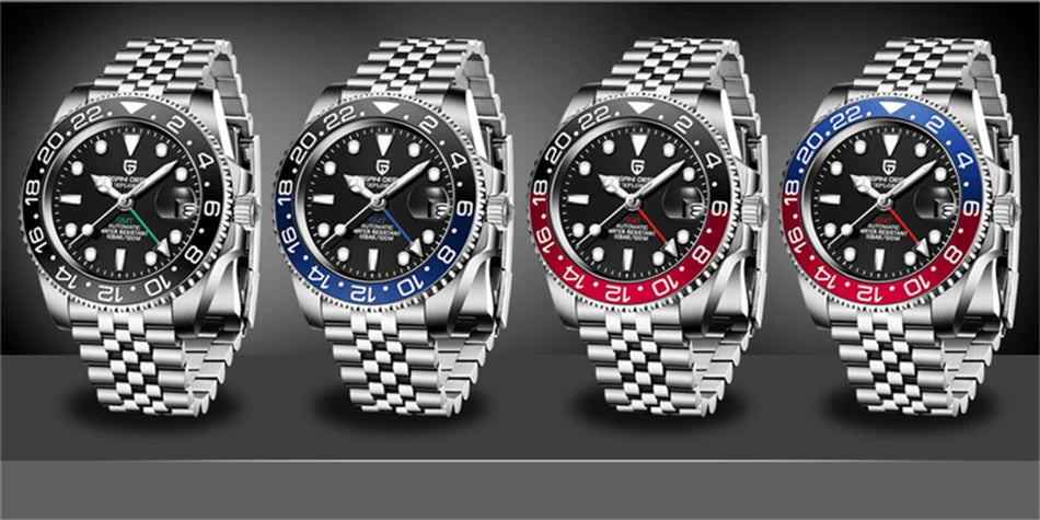 PAGANI DESIGN V3 Version GMT Watches Men's Luxury Sapphire Automatic Mechanical Watch 40MM Stainless Steel Waterproof Watch