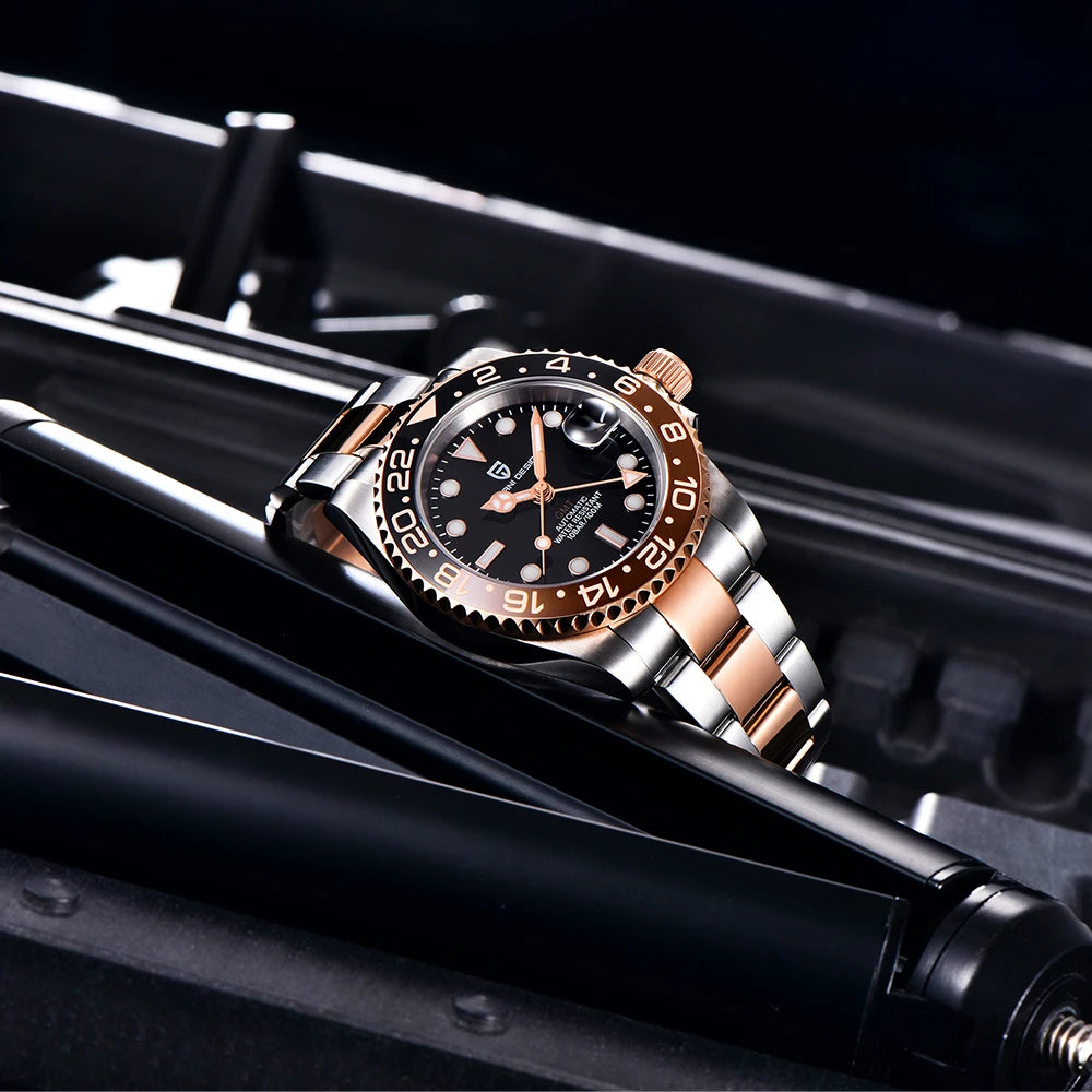 PAGANI DESIGN V3 Version GMT Watches Men's Luxury Sapphire Automatic Mechanical Watch 40MM Stainless Steel Waterproof Watch