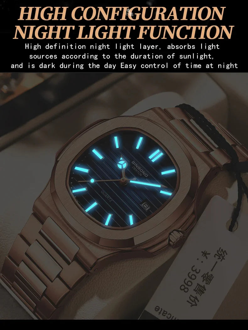 Men’s Rose Gold Quartz Watch – Effortless Style, Everyday Luxury
