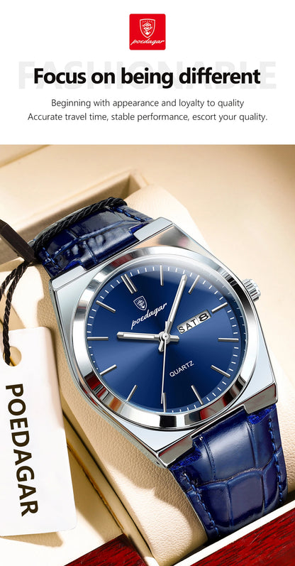 POEDAGAR Men’s Luxury Quartz Watch – Classic Elegance for Everyday Confidence