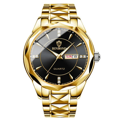 BINBOND Top Brand Luxury Fashion Watch Men Waterproof Week Date Clock Sport Watch Men Quartz Wristwatch