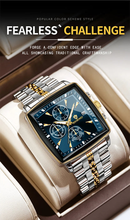 BINBOND Luxury Square Men’s Watch – Bold Design. Built to Perform.