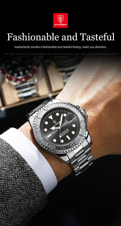 POEDAGAR Men’s Luxury Quartz Watch – Strength in Every Second