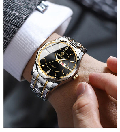 BINBOND Top Brand Luxury Fashion Watch Men Waterproof Week Date Clock Sport Watch Men Quartz Wristwatch
