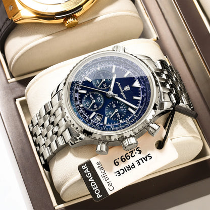 POEDAGAR Military-Style Men’s Chronograph – Tough Design, Timeless Class