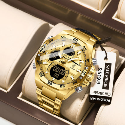 POEDAGAR LED Military-Style Men’s Watch – Tough Look. Smart Function.