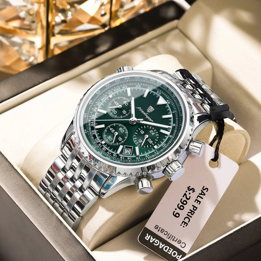 POEDAGAR Men’s Luxury Chronograph Watch – Bold. Precise. Ready for Anything.