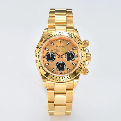 OUMASHI VK63 Man luxury watches Sports Quartz Watch Sapphire Stainless Steel Waterproof  Chronometer for vk63 Movement