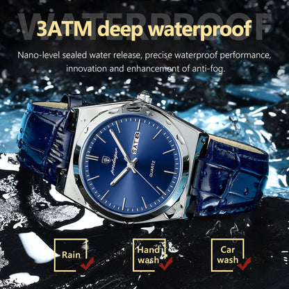 POEDAGAR Men’s Luxury Quartz Watch – Classic Elegance for Everyday Confidence