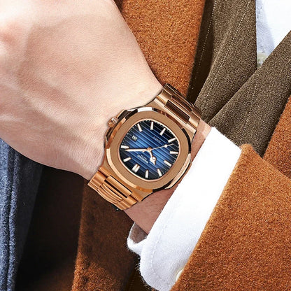Men’s Rose Gold Quartz Watch – Effortless Style, Everyday Luxury