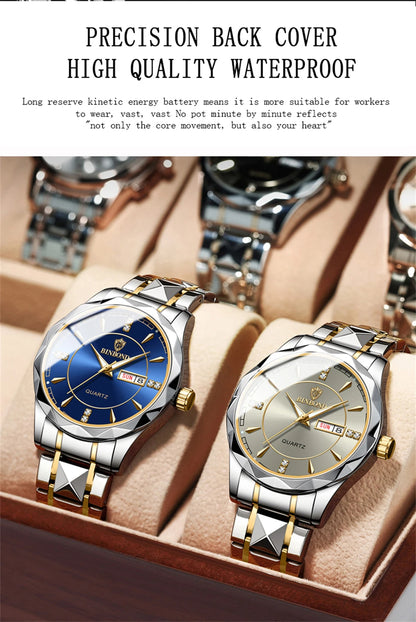 BINBOND Top Brand Luxury Fashion Watch Men Waterproof Week Date Clock Sport Watch Men Quartz Wristwatch