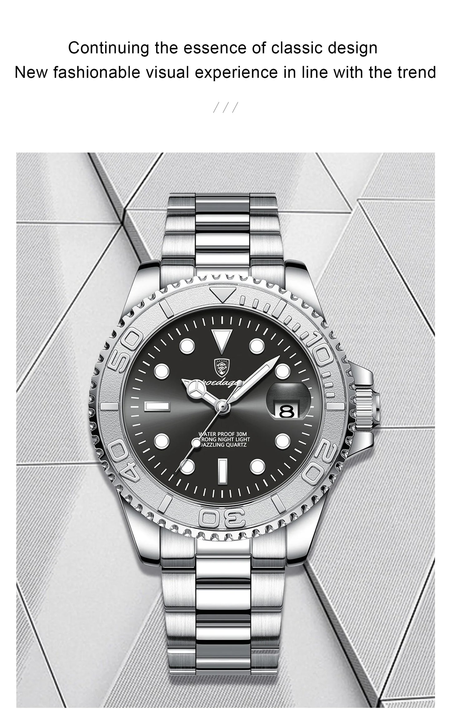 POEDAGAR Men’s Luxury Quartz Watch – Strength in Every Second