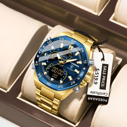POEDAGAR LED Military-Style Men’s Watch – Tough Look. Smart Function.