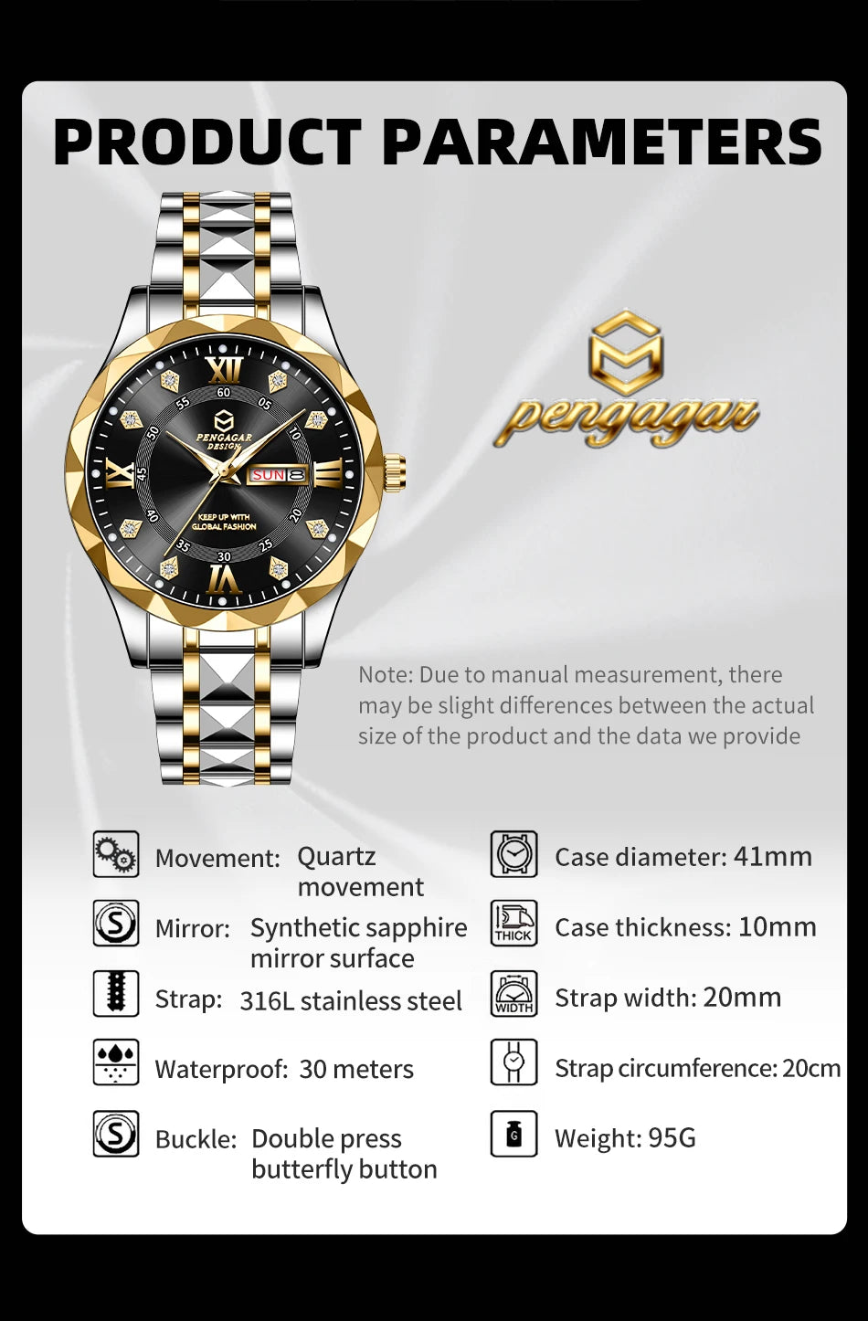 Men’s Light Luxury Quartz Watch – Elegant. Practical. Timeless.
