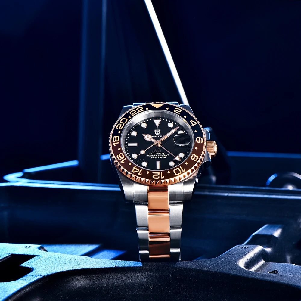 PAGANI DESIGN V3 Version GMT Watches Men's Luxury Sapphire Automatic Mechanical Watch 40MM Stainless Steel Waterproof Watch