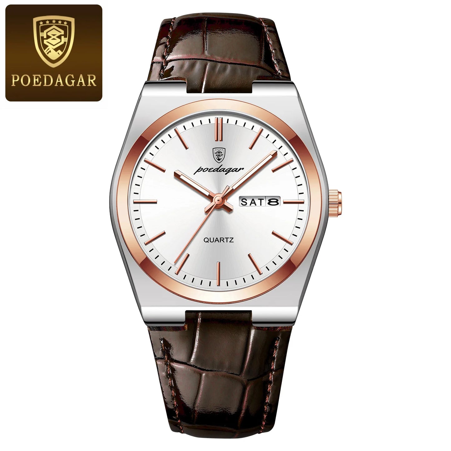 POEDAGAR Men’s Luxury Quartz Watch – Classic Elegance for Everyday Confidence