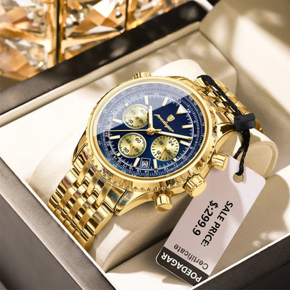POEDAGAR Men’s Luxury Chronograph Watch – Bold. Precise. Ready for Anything.