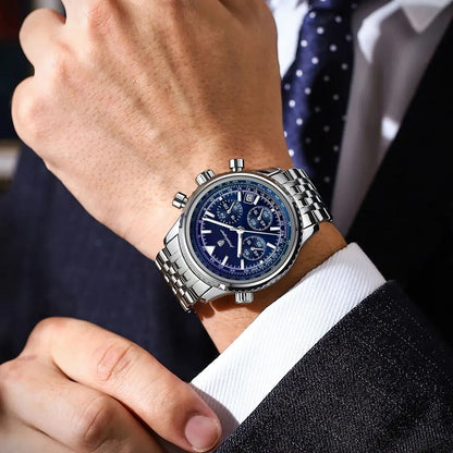 POEDAGAR Military-Style Men’s Chronograph – Tough Design, Timeless Class