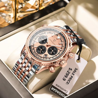 POEDAGAR Men’s Luxury Chronograph Watch – Bold. Precise. Ready for Anything.