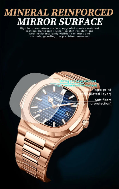 Men’s Rose Gold Quartz Watch – Effortless Style, Everyday Luxury