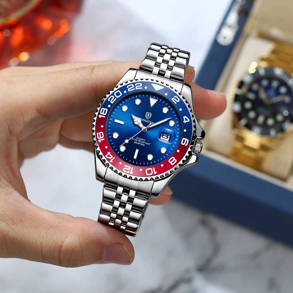 QINGXIYA Men's Luxury Quartz Watch – Stylish, Durable & Functional