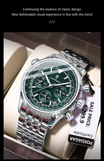 POEDAGAR Men’s Luxury Chronograph Watch – Bold. Precise. Ready for Anything.
