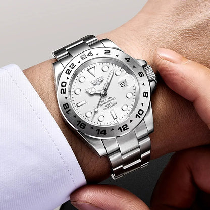 LIGE 2024 Men Watch Stainless Steel Band Date Mens Clock Business Male Watches Waterproof Luxuries Man Wrist Watches for Men