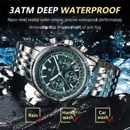 POEDAGAR Men’s Luxury Chronograph Watch – Bold. Precise. Ready for Anything.