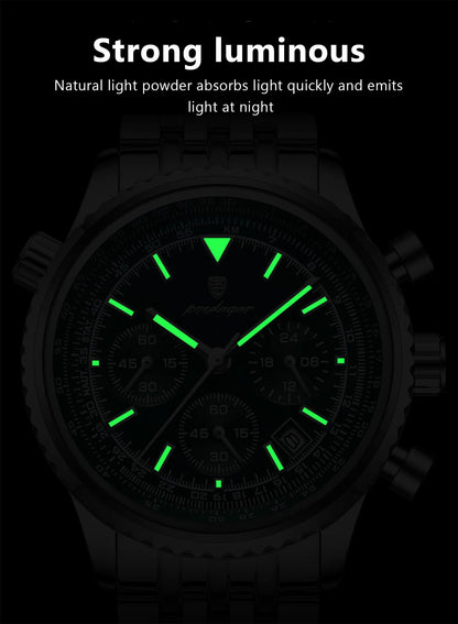 POEDAGAR Men’s Luxury Chronograph Watch – Bold. Precise. Ready for Anything.